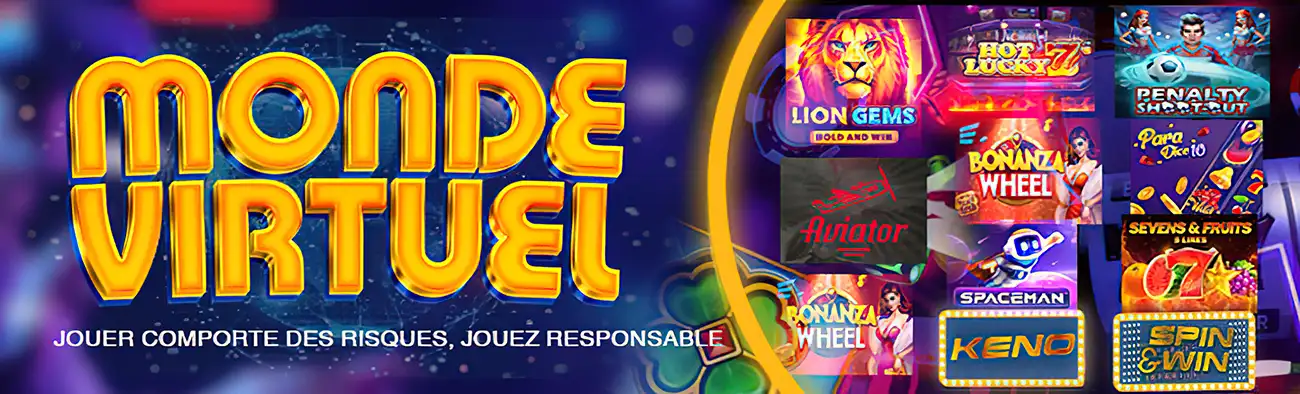 Winner Bet : catégories de jeux du Monde virtuel